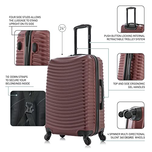 DUKAP ADLY 24-Inch Medium Hardside Spinner Luggage Lightweight Durable by DUKAP - Used condition - Image 3