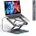 Adjustable Laptop Stand with 360 Rotating Base & USB Docking Station for MacBookPro/Air/Dell/HP/Lenovo, Portable Ergonomic Laptop Riser for Desk with USB Hub 100W PD/4K HDMI/Usb3.0/1000Mbps Ethernet