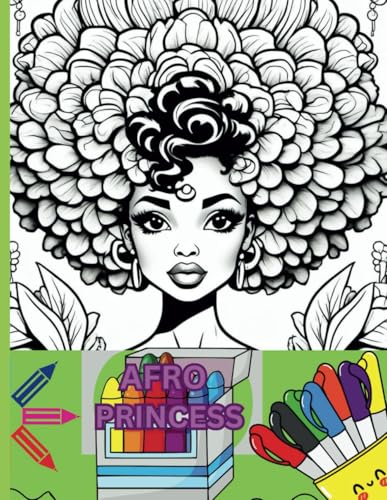 Afro Princess Fashion Fun Coloring Book