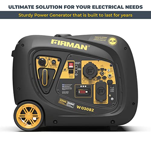 Firman Inverter Portable Generator, 171Cc Engine With Electric Start, 3300W Power Generator With Run Time Of 9 Hours, Whisper Series Generator, 109Lbs #TOP2