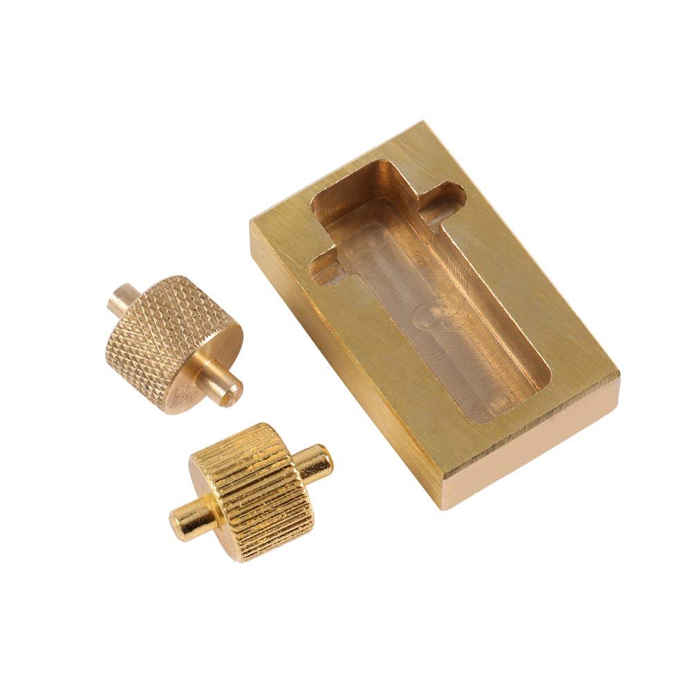 Fyearfly Rullo per Bordi in Pelle in Ottone, Applicatore per Scatola per rulli per Olio colorante sul Bordo Superiore in Pelle Strumento per trattamenti Artigianali Fai-da-Te Ottone con Rullo Extra