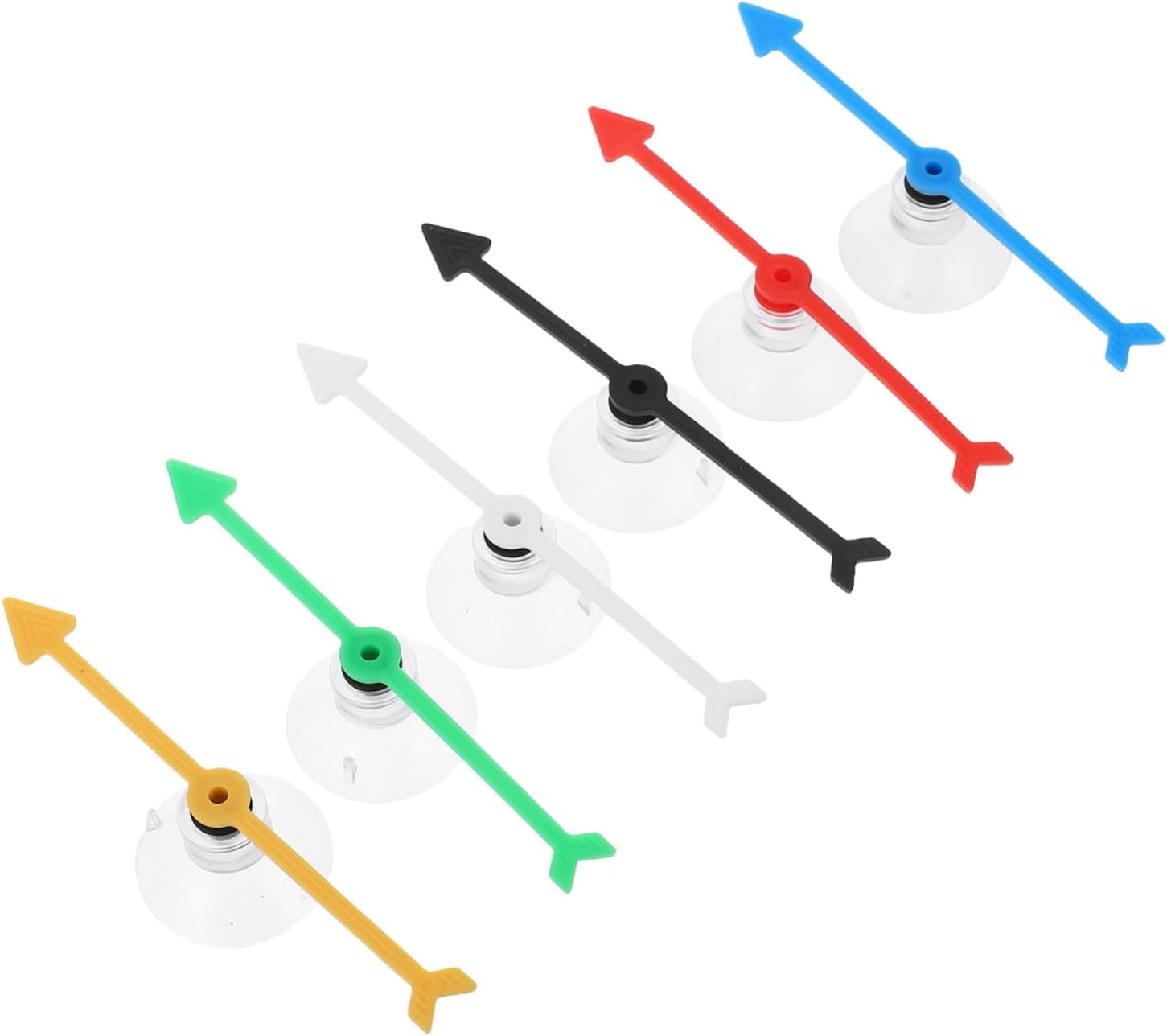 MERRYHAPY 6pcs Spinning Arrow Game Spinner with Suction Cups Wheel Spinner for Board Games Classroom and Party Accessories Easy Stick and Play Replacement Parts