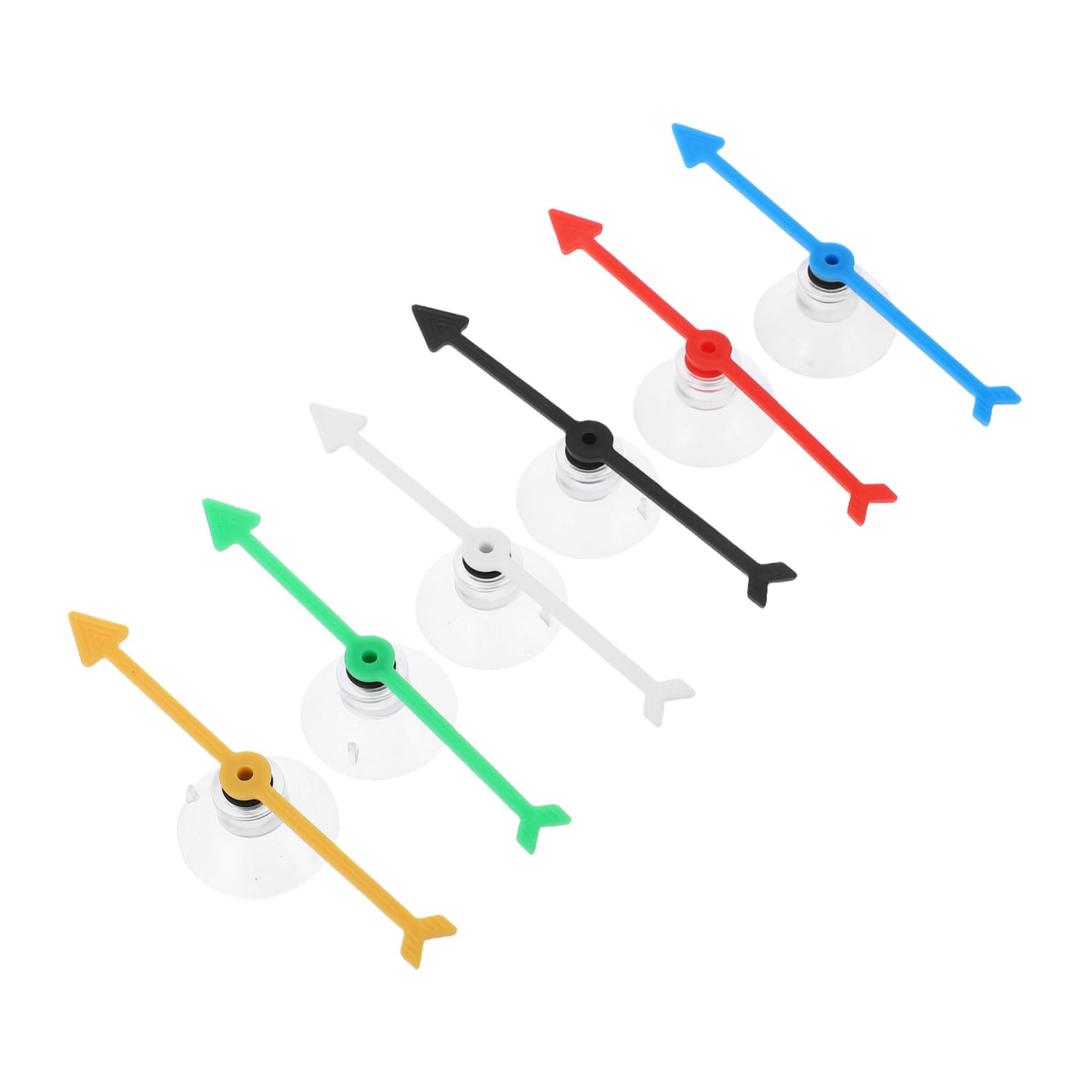 MERRYHAPY 6pcs Spinning Arrow Game Spinner with Suction Cups Wheel Spinner for Board Games Classroom and Party Accessories Easy Stick and Play Replacement Parts
