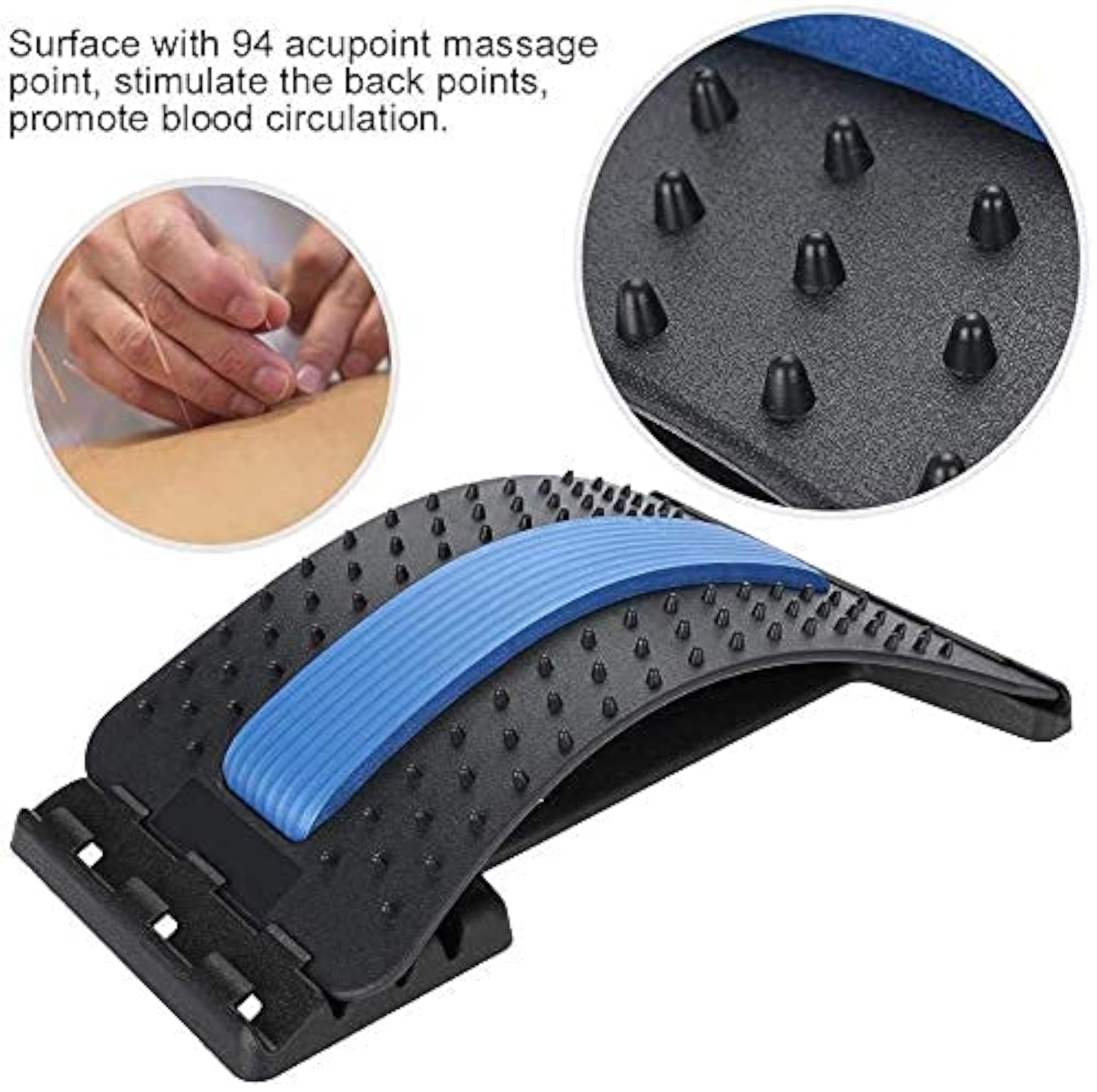Back Support Multi-Level Stretcher Device with Memory Foam Cushion