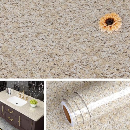 Livelynine 24 X197inch Brown Granite Peel and Stick Countertops Waterproof