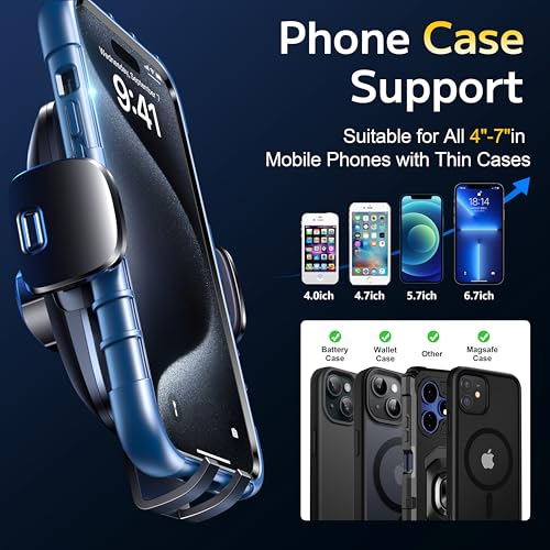 Image of Phone Holders for Your Car [Gooseneck Flexible] Phone Stand for Car Dashboard Windshield Automotive Accessories [Strong Suction Cup] Cell Phone Car Mount for All iPhone Android Smartphone