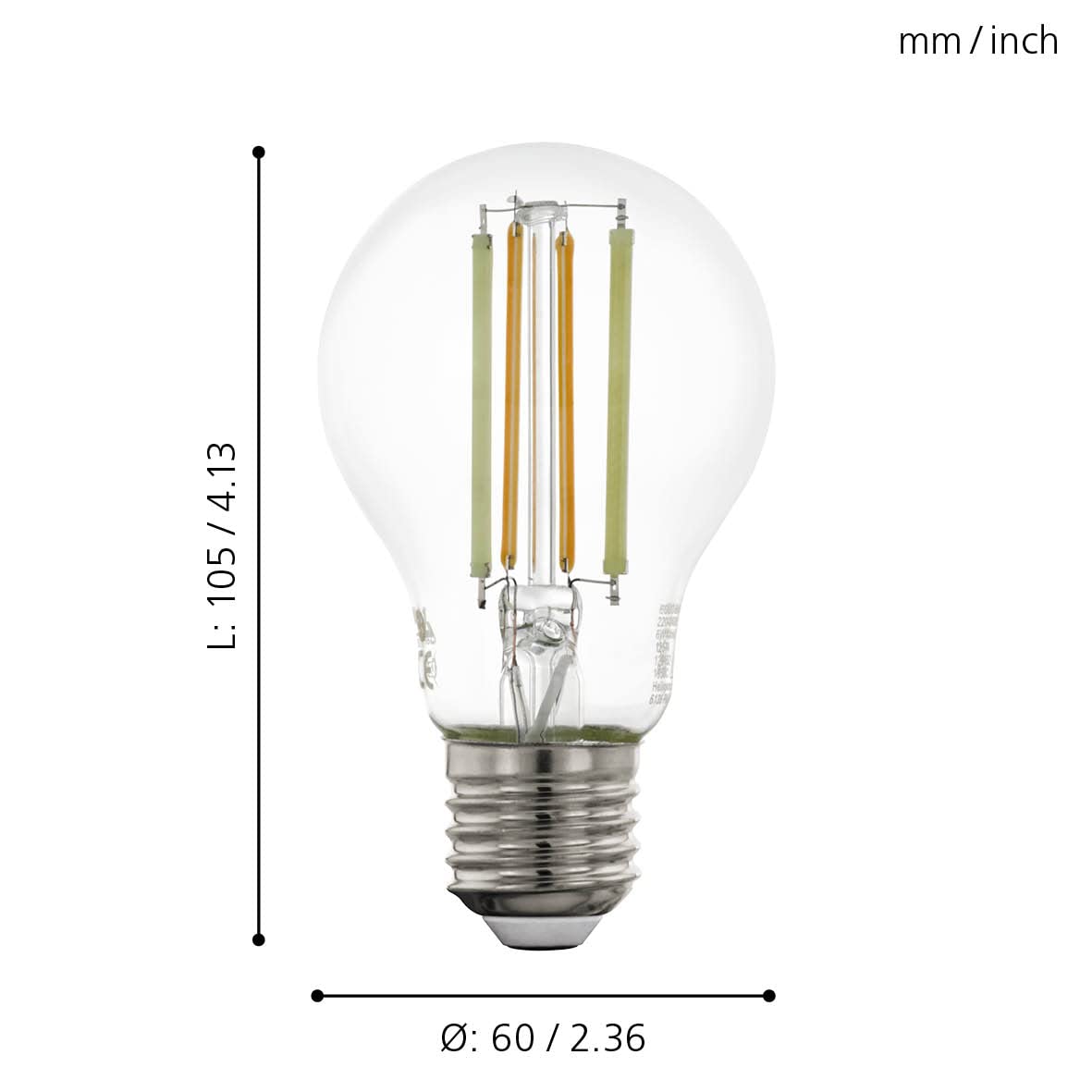 Eglo Connect.z Smart Home E27 LED Filament Light Bulb, A60, ZigBee, app and Voice Control, dimmable - Image 3