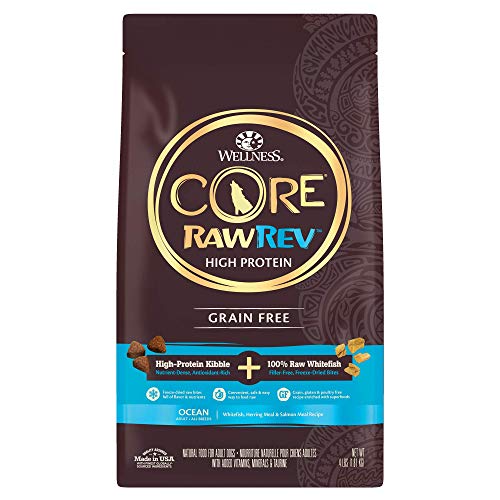 Wellness CORE RawRev Grain Free Ocean Whitefish, Herring Meal & Salmon Meal Recipe, 4 Pound Bag