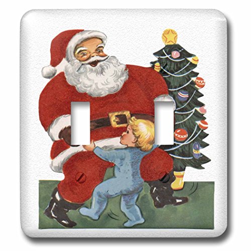 Père Noël dansant plaque interrupteur électricitée décorative fêtes - 2