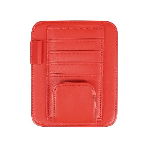 ZKNing Car Sun Visor Organizer for Ferrari F430 (2005-2010),Red