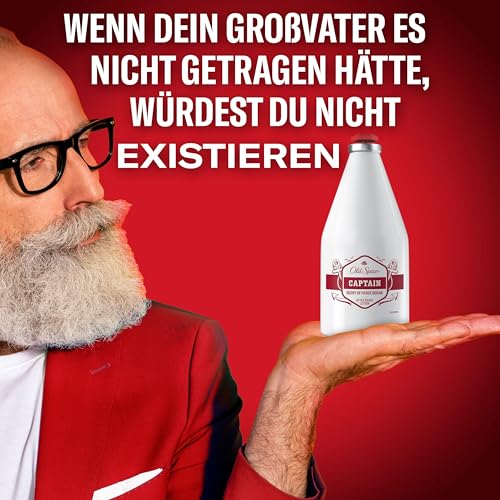Old Spice Captain After Shave Lotion für Männer, 100ml, Frischekick nach der Rasur, Duft in Parfümqualität, schnelltrocknend, für Gesicht und Hals