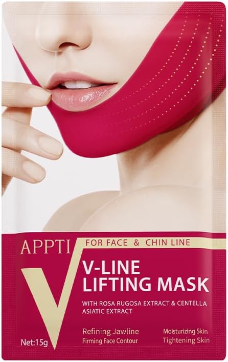 – V Shape Face Mask, Double V Line Lifting Mask for Women Men 6 Pieces