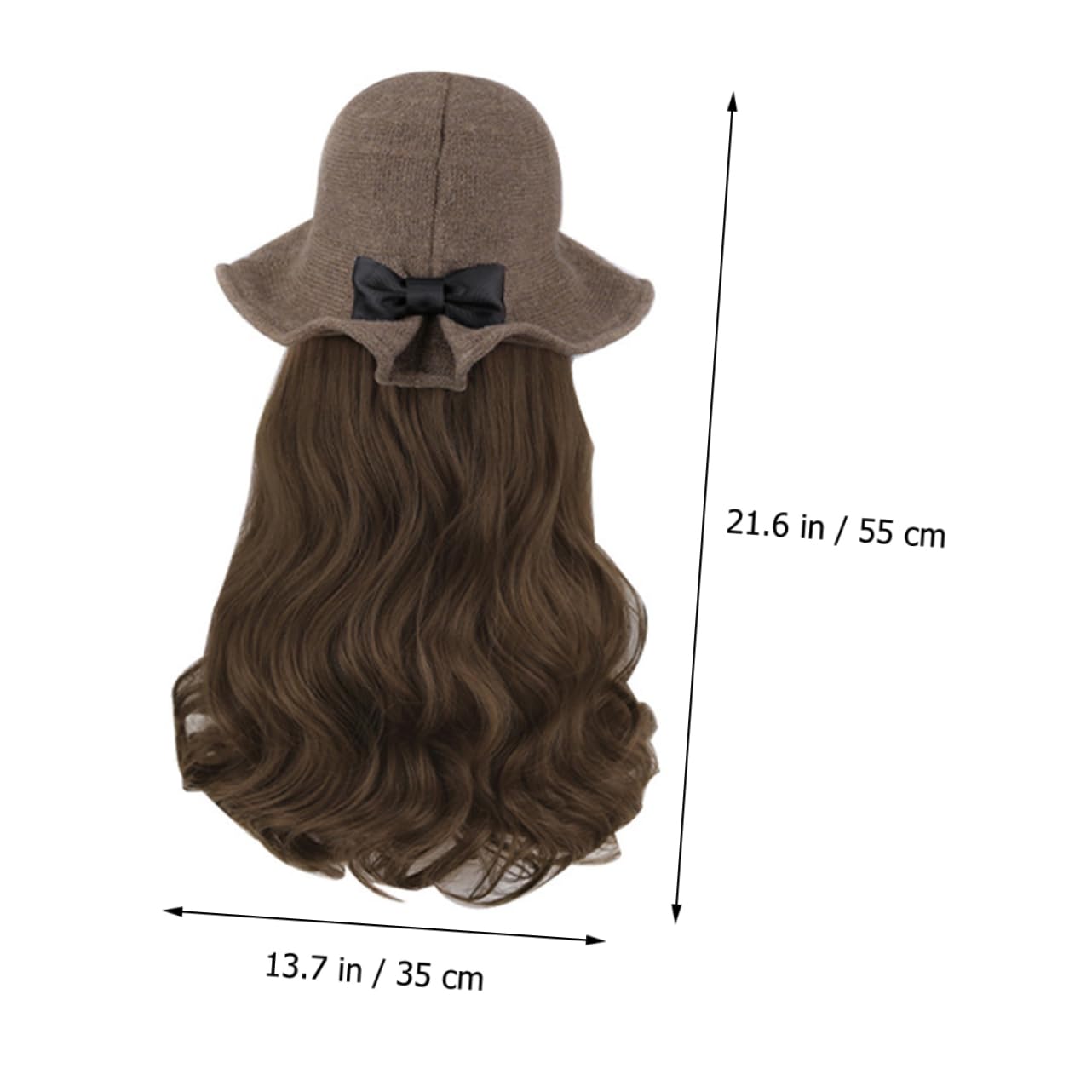 WOFASHPURET Synthetic Wig Hat Beanie Wigs for Women Hair Extensions Stylish for Daily Parties Events