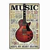 991 AHGTYDF Affiche murale en métal peint avec musique rock et peinture murale pour bar, maison, mariage, pub 20,3 x 30,5 cm