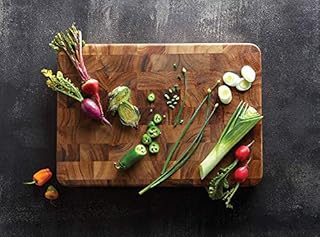 Delex Chopping Board Butcher Block Acacia Wood Large (45 x 30 x 4cm)