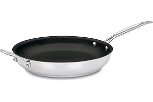 Cuisinart Chef's Classic Stainless Nonstick 12-Inch Open Skillet with Helper Handle