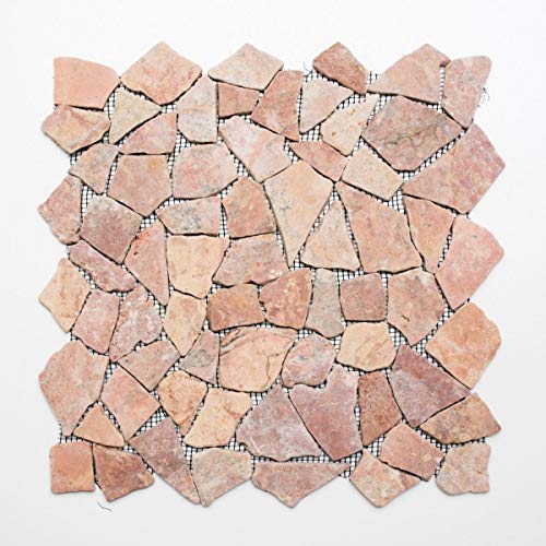Mosaik Ciot Rossoverona MOS44-30-140 - Carreaux en marbre et pierre naturelle, couleur rouge