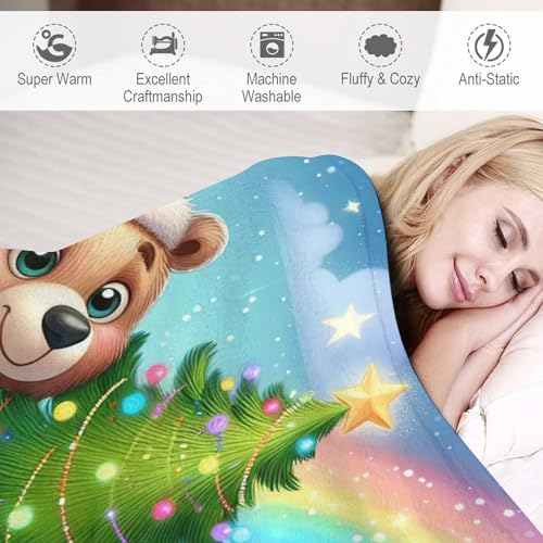 Couverture plaid ours en flanelle douce, le cadeau idéal pour réchauffer vos proches - 4