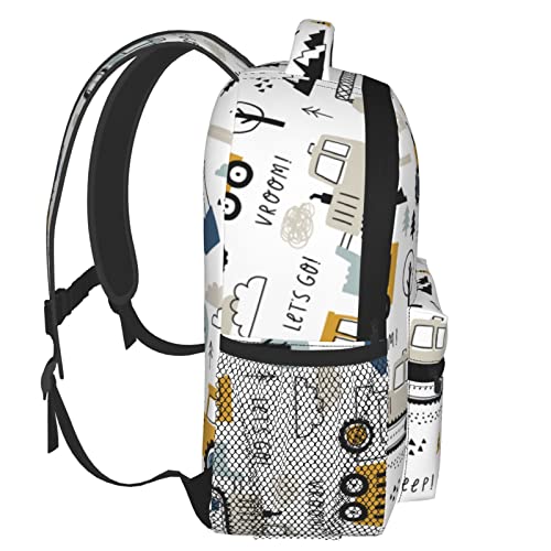 Kid's Mini Backpack 12 inch Cars Truck Tractor Backpack Schoolbag Preschool Kindergarten Children Bag Nursery Travel Bag for Toddler Boys Girls Age 3-73