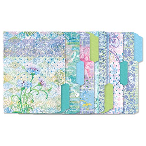 Floral Fun File Folder Value Pack - Set Of 24 File Folders With Staggered Tabs, 6 Designs, Pretty Flower Design, Office Supplies, Letter Size, 9 ½ X 11 ¾ Inches #TOP3