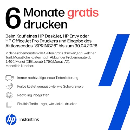 HP DeskJet 2920 Multifunktionsdrucker, 6 Monate gratis drucken Instant Ink inklusive, Drucker, Scanner, Kopierer, WLAN, USB 2.0, Tinte: 308/308e