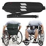 Wheelchair Seat Belt Medical Restraints Straps with Reflective Tape Patients Cares Safety Harness Chair Waist Lap Strap for Elderly (Black)