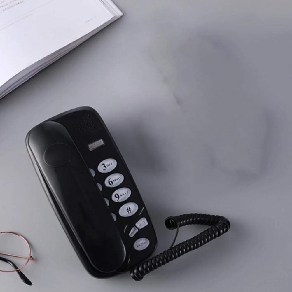 Teléfono Fijo con Cable y Teclas Grandes -580, Luz de Llamada, Remarcación y Pausa. Compatible con Montaje en Pared o Escritorio. — view 5