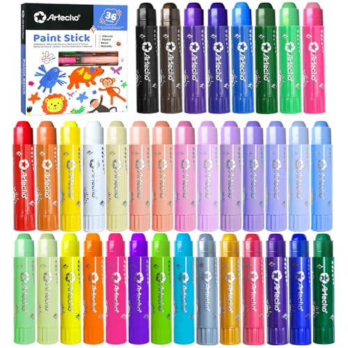 Artecho 36 Colors Tempera Paint Sticks