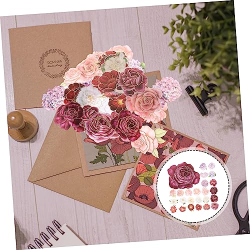 HEASOME 50 Pçs Adesivos De Computador Para Laptop Bolsas Florais Decoração Floral Decorações De Flor
