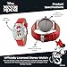 Disney Minnie Mouse Watch for Women, Red Leather Strap, Silver Dial, Silver Case – Stylish Minnie Mouse Watches for Women, Perfect Watch, Fashionable Watches with a Fun Design