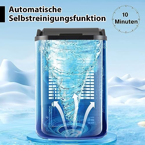 Foto von COSTWAY Eiswürfelmaschine 24kg pro Tag Crushed Ice Maker, Eismaschine Eiswürfelbereiter inkl. Schaufel Timer, 2,5L Wassertank, Selbstreinigungsfunktion
