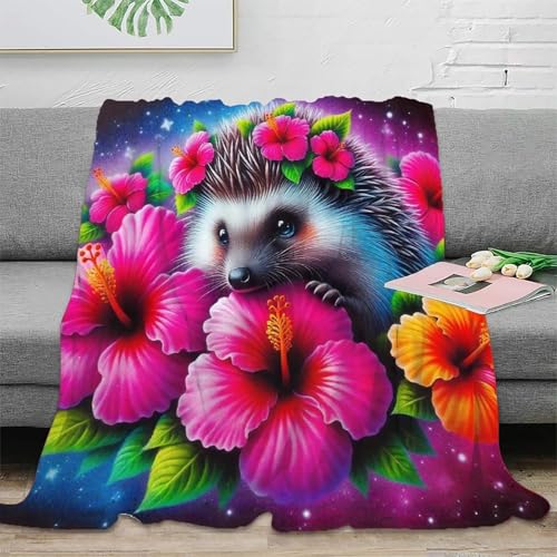 Plaid hérisson 3D grande couverture douce pour voyage et camping - 2