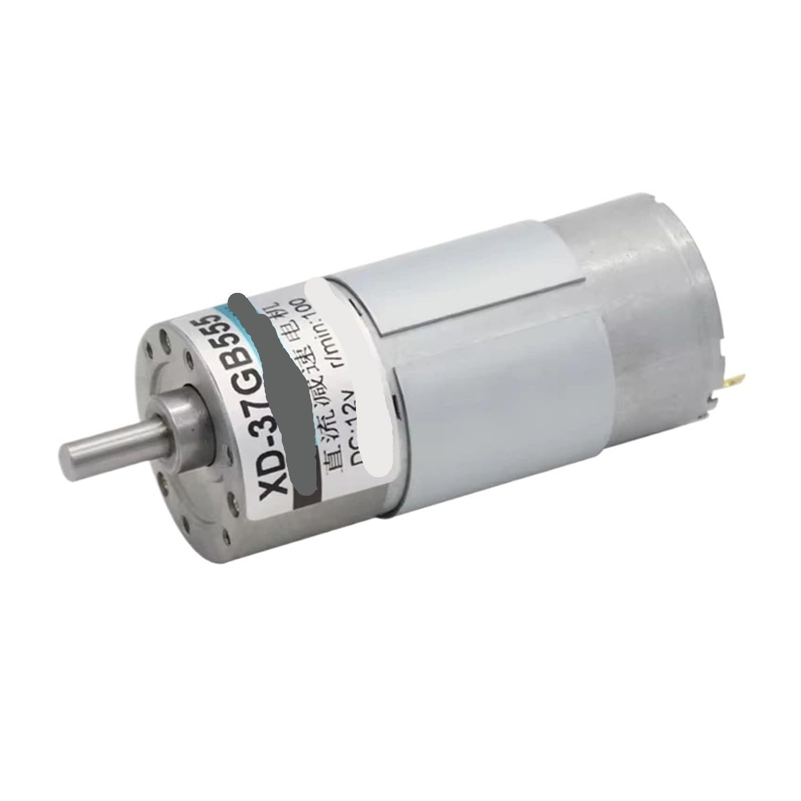 MUYTQAERG 15W Micro Reducer Geared DC Motor 12v 24v Adjustable Speed CW CCW 37GB-555 High Torque Low Mini(12V 300RPM-ONLY MOT)