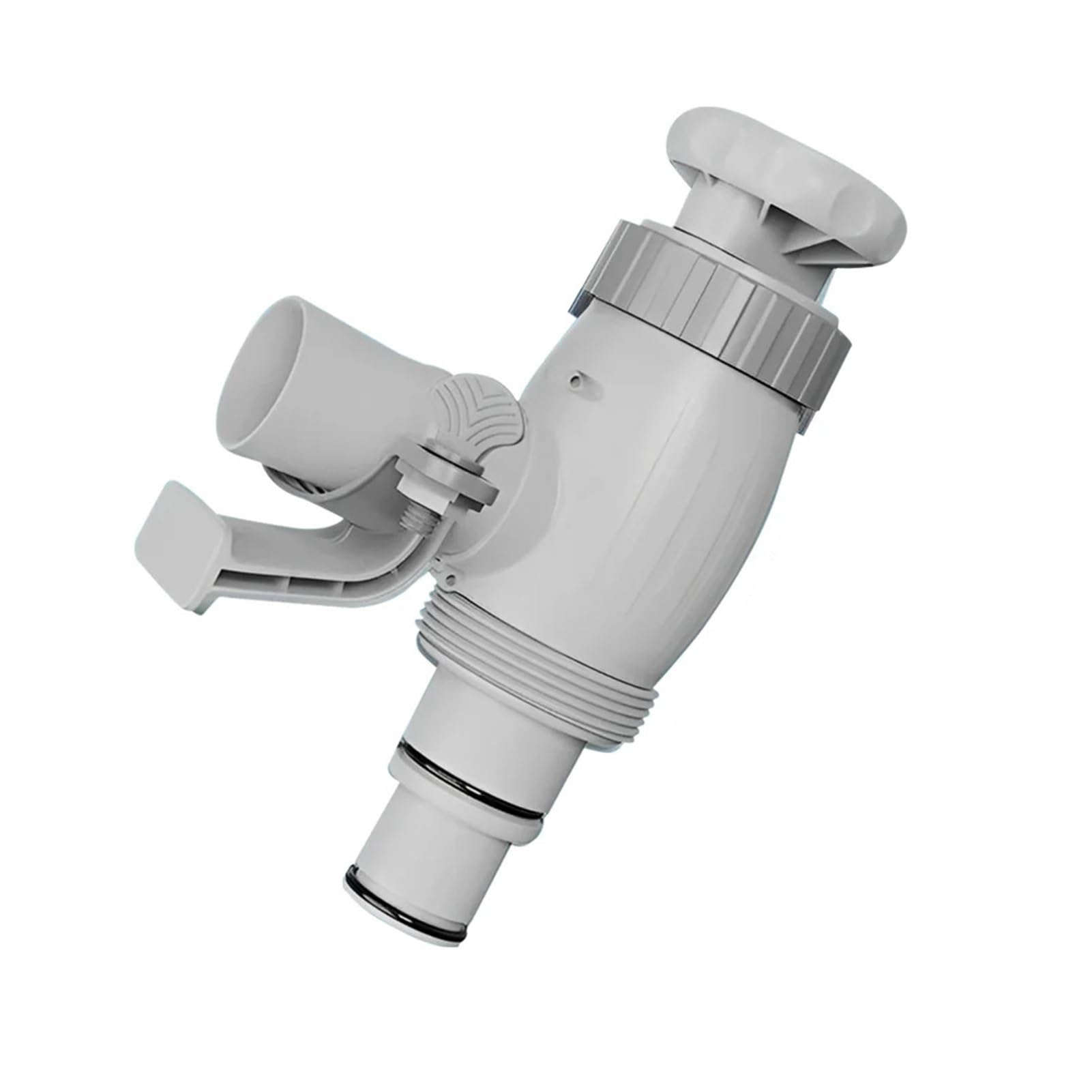 Above Ground Pool Hose Adapter with On-Off Plunger Valve for Pipe Connection(A)