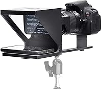 Vista 2 de El teleprompter personal compacto original para producción de video. No requiere estudio. Perfecto para réflex digital, cámaras web y cámaras