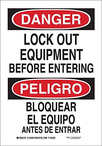 Panneau Brady lockout bilingue haute visibilité 35,6x25,4 cm