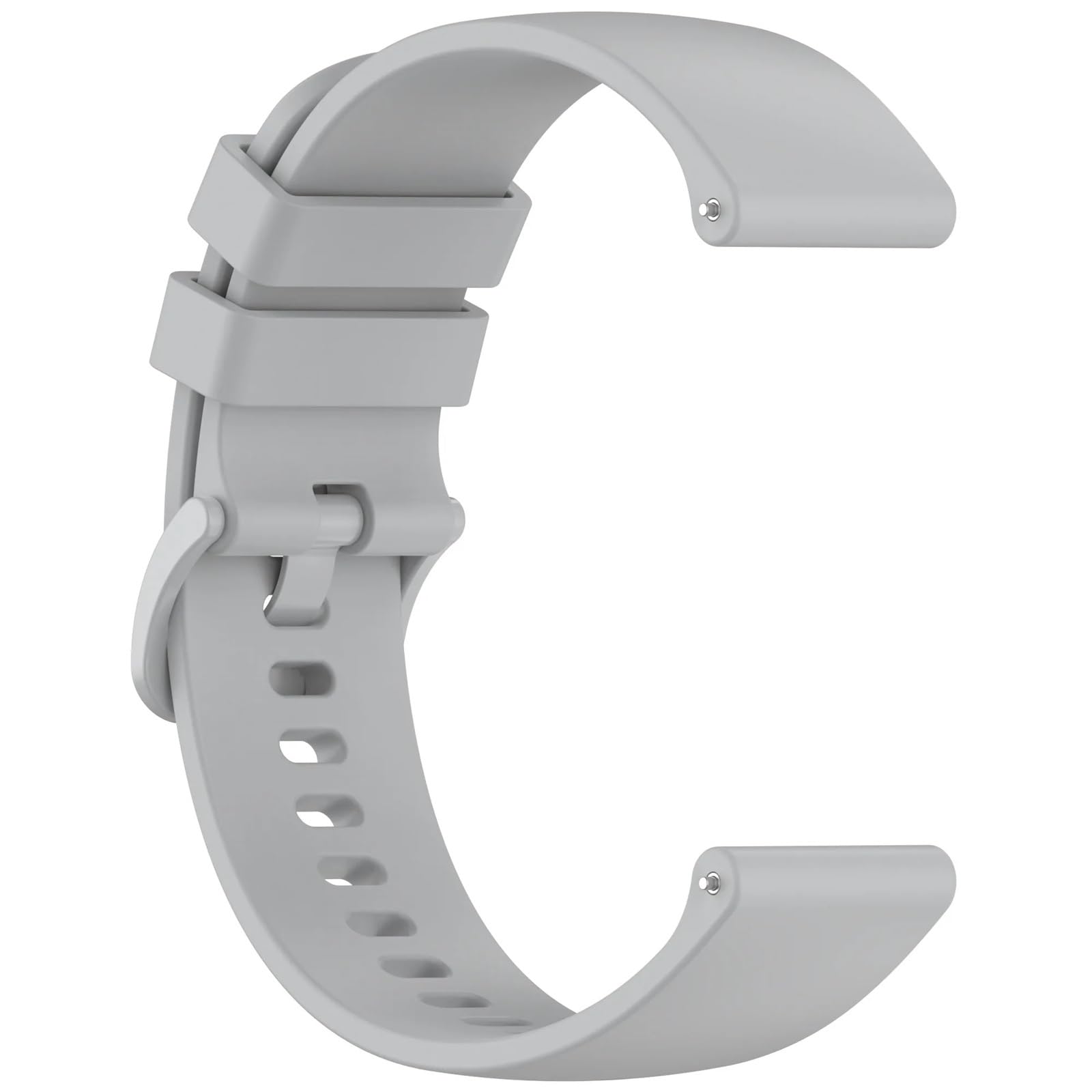 Schnellentriegelung, 20 mm, 22 mm, weiches Silikon und langlebig, einfarbig, Armband (grau, 20 mm)