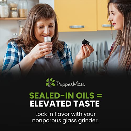 Peppermate Himalayan Pink Salt Seasoning With Grinder- Blend In Glass Grinder Container For Freshness- Gourmet Himalayan Pink Salt Spices For Bbq, Cooking, Grilling, Baking #TOP3