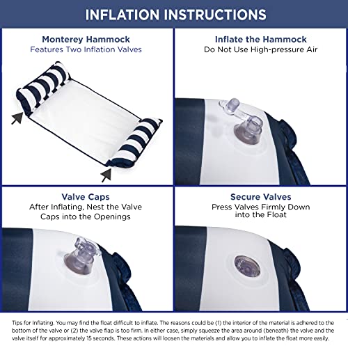 Rede inflável Aqua Catalina XL, boia para piscina multiuso 3 em 1 para 2 pessoas, lounge aquático, l