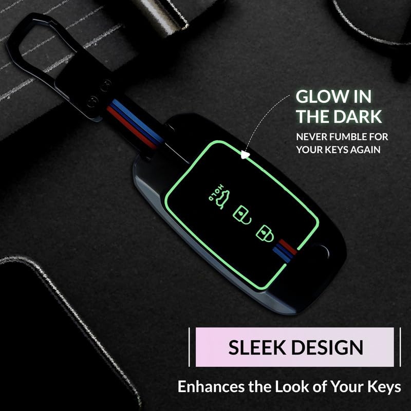 Image of NEODRIFT 'KeyShield' Car Key Cover for KIA Sonet (Shape 3, 03 Buttons) (Durable, Stylish, and 360 Protection)