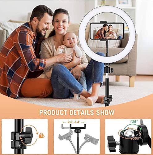 upReale-11-inch-LED-Ring-Light-with-7-Ft-Tripod-Stand-Combo-3-color-modes-Dimmable-Lighting-For-Tiktok-YouTube-Reels-Photo-shoot-Video-Live-Stream-Makeup-Videos-vlogging-Shooting-and-Camera-Clip-Setup