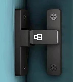 Night Light 90 Degree Stainless Steel Bolt flip Door Lock, Curved Wooden Fence Door Lock