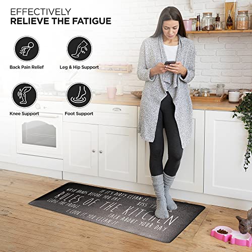 Realhomesuppliez Kitchen Mat, Thick Cushioned Anti-Fatigue, Non-Slip, Waterproof, Comfort Standing Mat, Easy Clean, Stain Resistant For Kitchen Floors, Sink, Offices & Laundries #TOP5