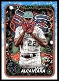 2024 Topps Holiday #H11 Sandy Alcantara Miami Marlins MLB Baseball Base Trading Card