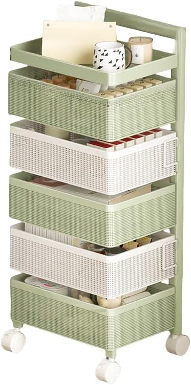 キッチンワゴン スリム 隙間すきま収納 収納ラック キャスター付き 収納カートローリングラック 3段ステンレススチール製ユーティリテ キッチンワゴン  スリム 隙間すきま収納 収納ラック キャスター付き 収納カートローリングラック 木製サイドテーブル 3段モダンエンド ... Mearrineser キッチンカート 収納 キャスター付き バスケット 小物 取り外し可能 組み立て簡単 床置き 多層 モバイルス