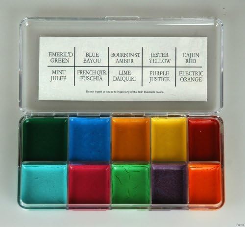Skin Illustrator Mardi Gras Palette - Bright Colors, Waterproof Professional Makeup Palette