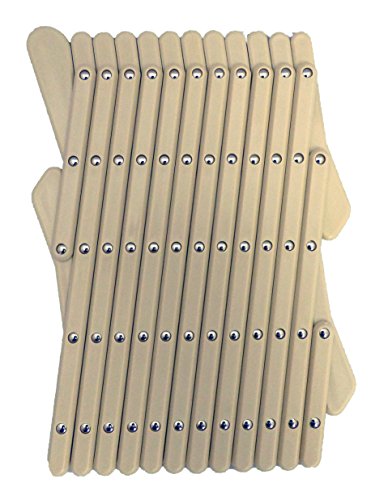 Dog Window Guard Gate Vent - Expandable Car Window Ventilation Safe Guard Grill (Large, Beige)