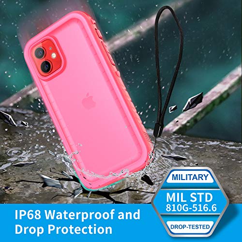 Sportlink Waterproof Full Body Shockproof Dustproof Phone Screen Protector Rugged Cases For Iphone 12/12 Pro 6.1 Inches Pink #TOP2