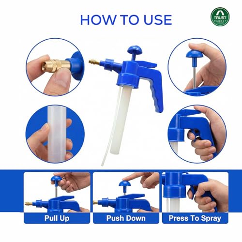 Image of TrustBasket Pressure Sprayer (1 Liter) | Water Balloon Pumping Pressure Pichkari | Holi Gun for Kids | Plant Spray Bottle for Garden |