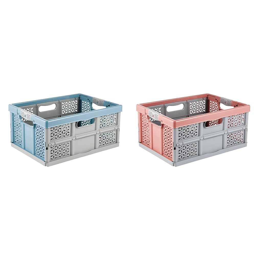 Klappbox caisse pliable 32 l bac de rangement plastique keeeper Lea avec poignée douce